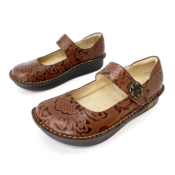 Alegria Paloma Yeehaw Mary Janes Brown Leather Euro Size 40 = US 9.5 - 10 EUC - Picture 11 of 11